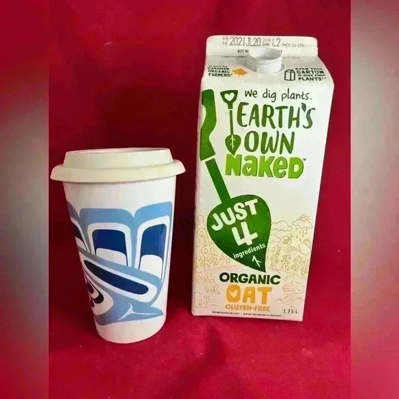 Ceramic Native Mug with lid - Picture 4 of 5